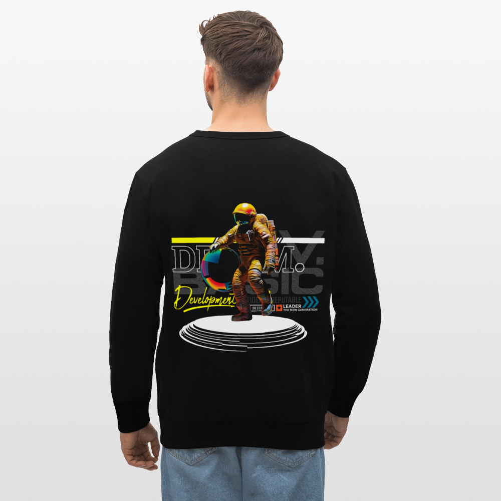 Şevrê, Astronaut, 1st | Roller, Unisex Bio-Sweatshirt - Schwarz