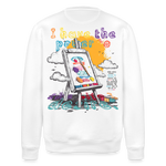 Noctharius, Malen, 1st | Roller, Unisex Bio-Sweatshirt - Weiß
