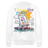 Noctharius, Malen, 1st | Roller, Unisex Bio-Sweatshirt - Weiß