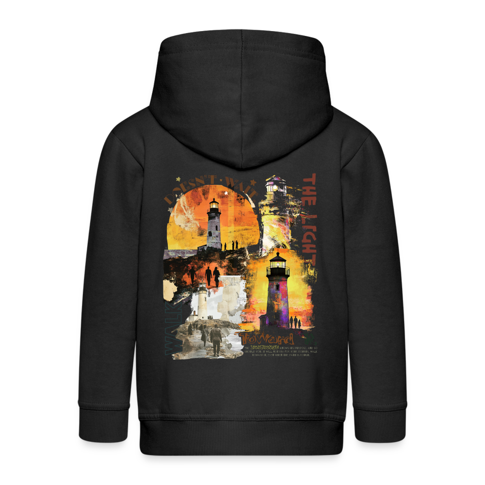 Morian, Leuchtturm, 1st | Kinder Zip Hoodie - Schwarz