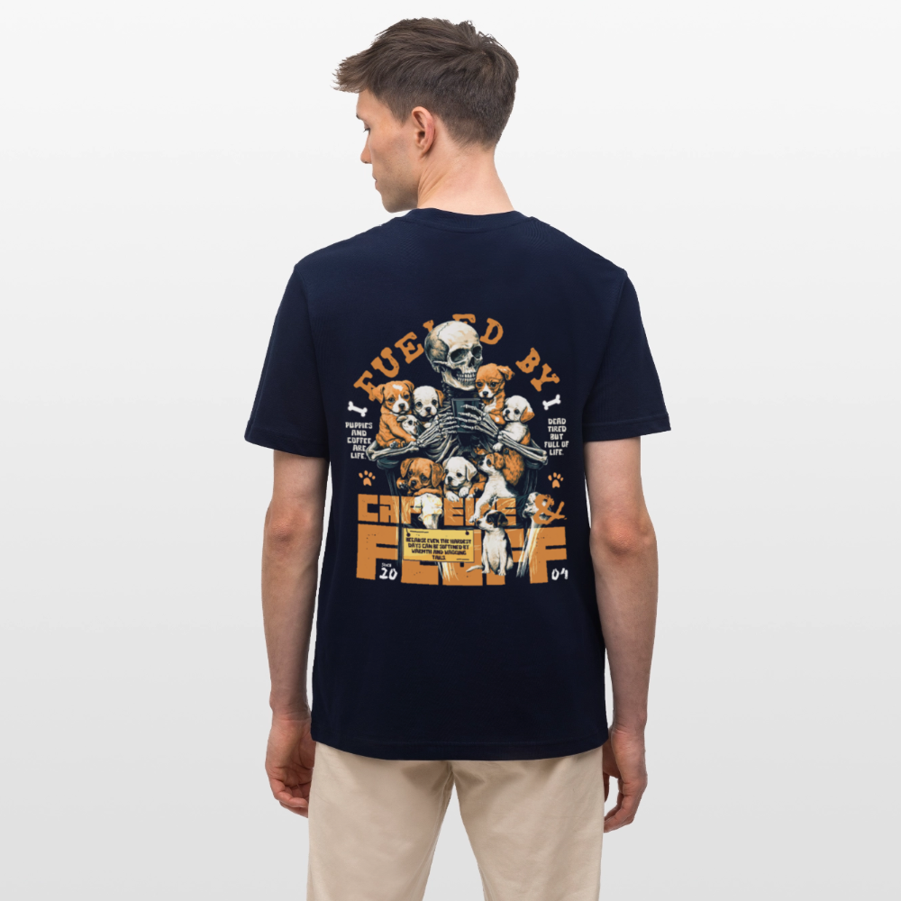 Nyxian, Skelet & Welpen, 1st | Essential, Relaxed Fit Unisex Bio T-Shirt - Navy