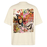 Azaroth, Schmetterling, 1st | Blaster, Oversize Bio T-Shirt, Unisex - Weißgrau