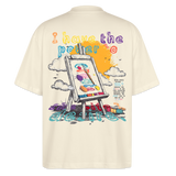Noctharius, Malen, 1st | Blaster, Oversize Bio T-Shirt, Unisex - Weißgrau
