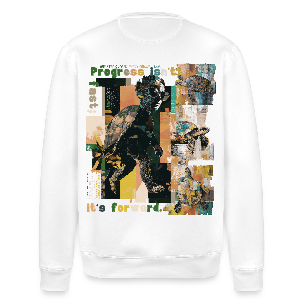 Xantherion, Schildkröte, 1st | Roller, Unisex Bio-Sweatshirt - Weiß
