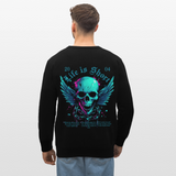 Bishamonten, Totenkopf, 1st | Roller, Unisex Bio-Sweatshirt - Schwarz