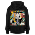 Thanatain, Elefant, 1st | Freshhood, Oversized Unisex Hoodie - Schwarz