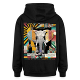 Thanatain, Elefant, 1st | Freshhood, Oversized Unisex Hoodie - Schwarz