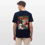 Eosan, Wolf, 1st | Essential, Relaxed Fit Unisex Bio T-Shirt - Navy