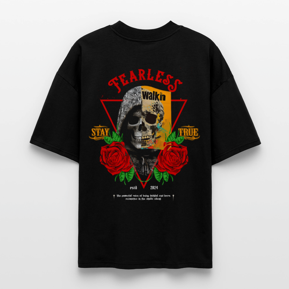 Şoreşvan, Totenkopf, 1st | Blaster, Oversize Bio T-Shirt, Unisex - Schwarz