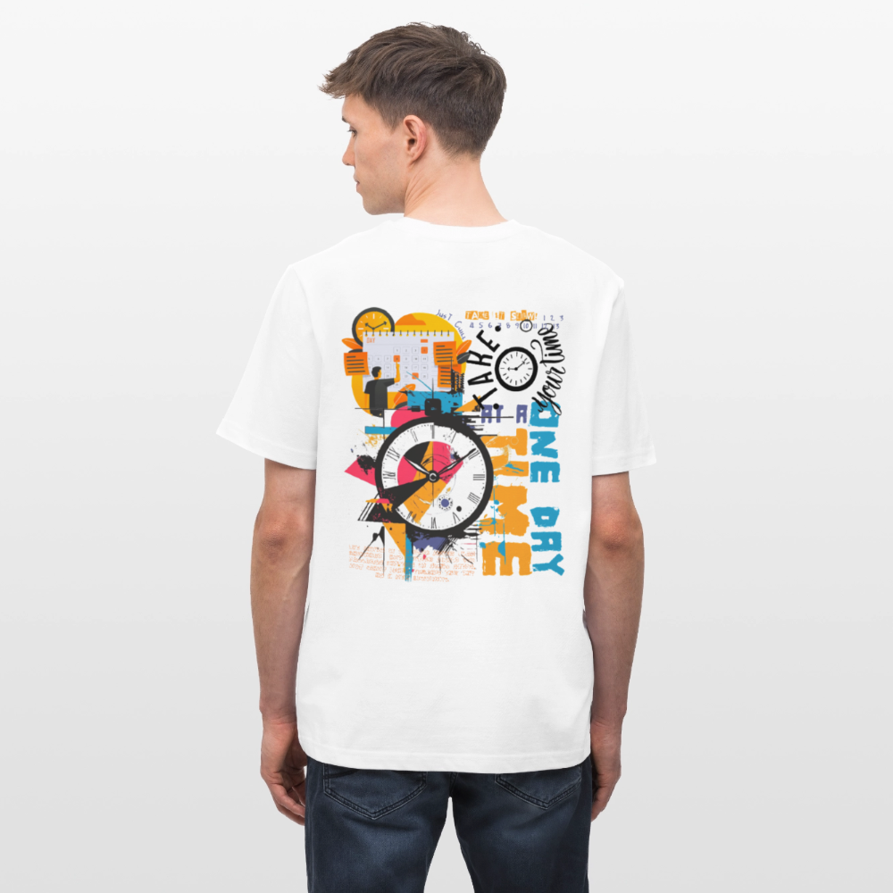 Arkenthos, Uhr, 1st | Essential, Relaxed Fit Unisex Bio T-Shirt - Weiß