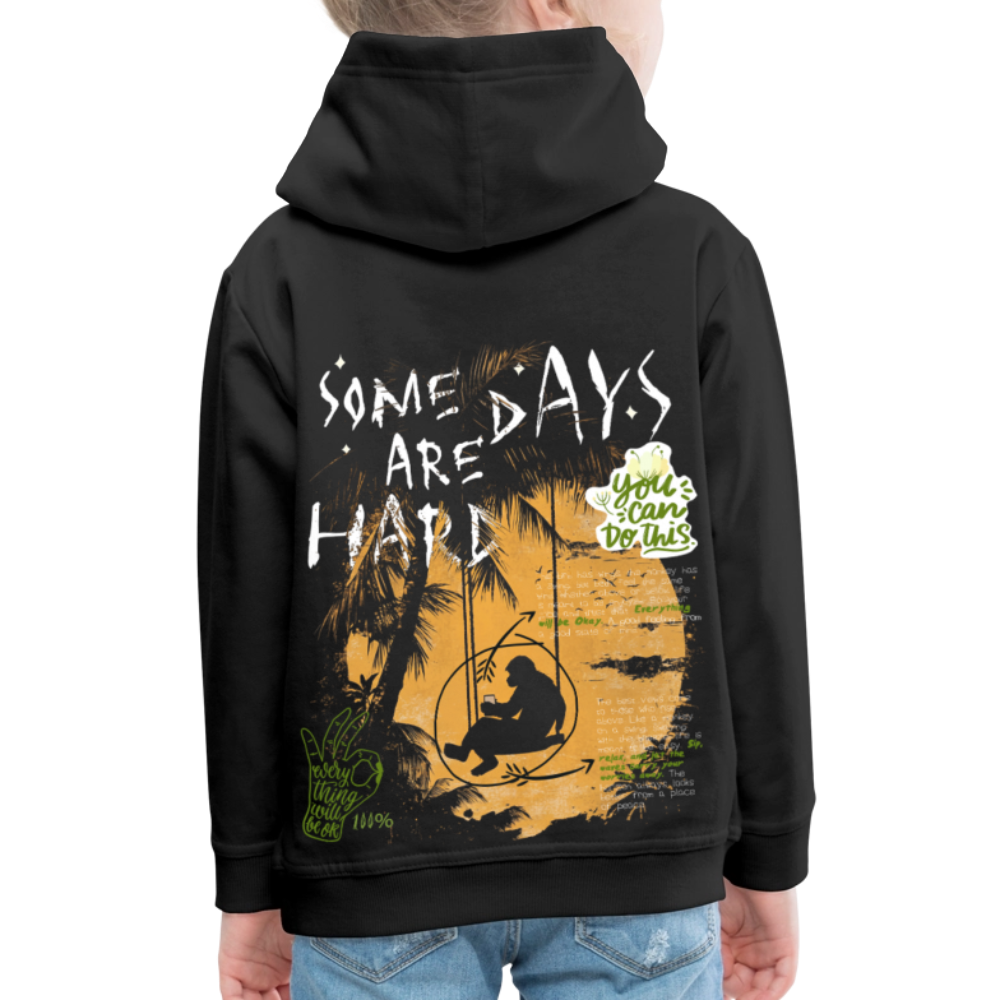 Amphionan, Palmen, 1st | Kinder Hoodie - Schwarz