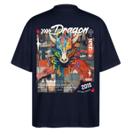 Nezha, Drache, 1st | Blaster, Oversize Bio T-Shirt, Unisex - Navy