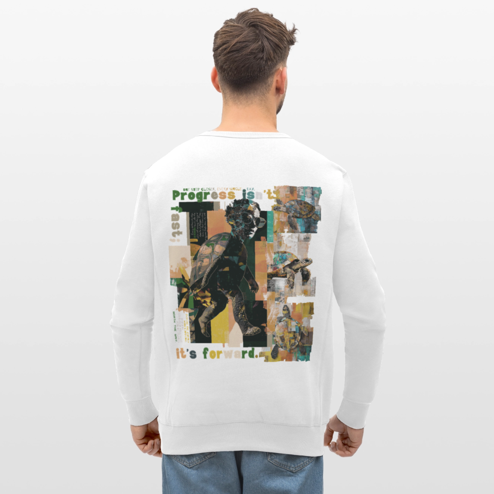 Xantherion, Schildkröte, 1st | Roller, Unisex Bio-Sweatshirt - Weiß