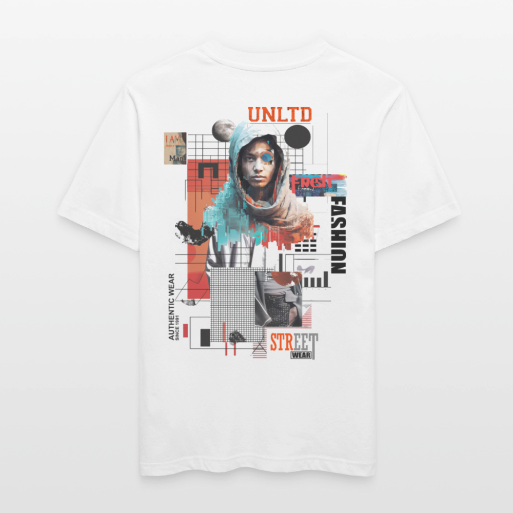 Celestrion, Cyborg, 1st | Essential, Relaxed Fit Unisex Bio T-Shirt - Weiß