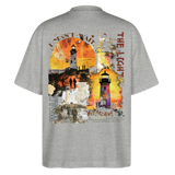 Morian, Leuchtturm, 1st | Blaster, Oversize Bio T-Shirt, Unisex - Grau meliert