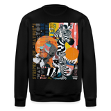 Aresia, Zebra, 1st | Roller, Unisex Bio-Sweatshirt - Schwarz
