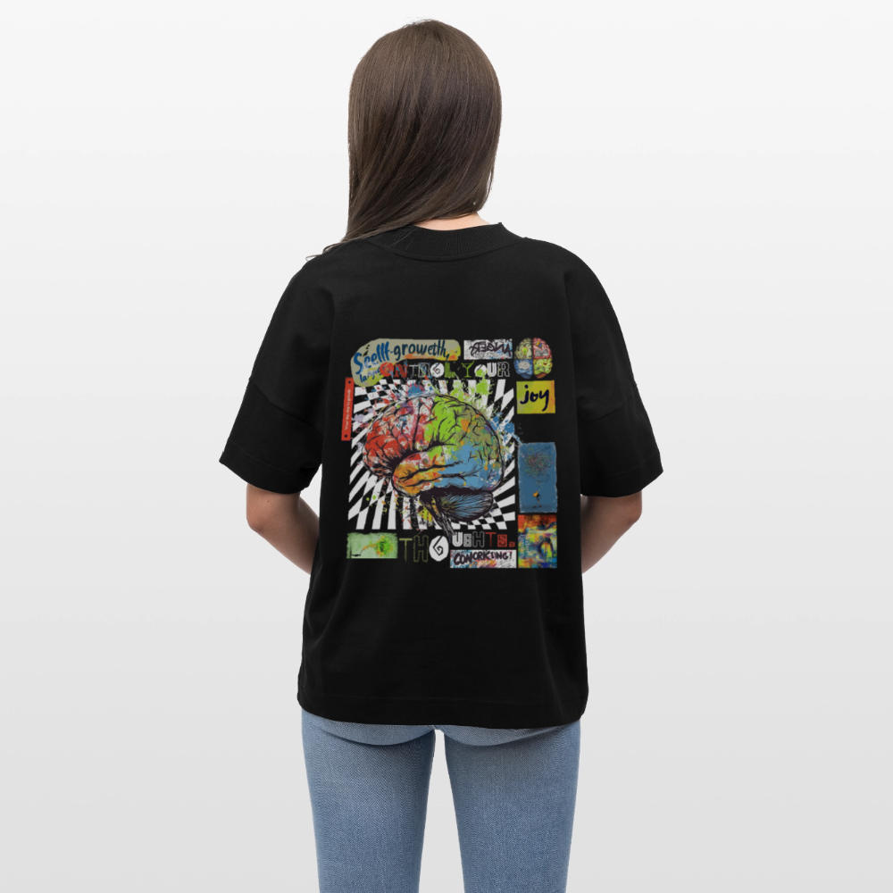 Apollon, Gehirn, 1st | Blaster, Oversize Bio T-Shirt, Unisex - Schwarz
