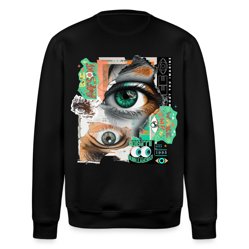 Siegfried, Augen, 1st | Roller, Unisex Bio-Sweatshirt - Schwarz