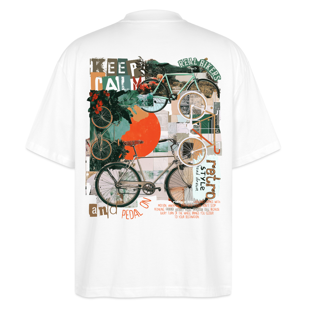 Eldrathis, Fahrrad, 1st | Blaster, Oversize Bio T-Shirt, Unisex - Weiß