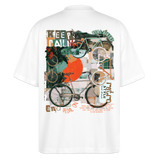 Eldrathis, Fahrrad, 1st | Blaster, Oversize Bio T-Shirt, Unisex - Weiß
