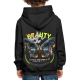 Harith, Schmetterling, 1st | Kinder Hoodie - Schwarz