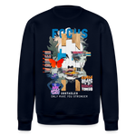 Nerthus, Gesicht, 1st | Roller, Unisex Bio-Sweatshirt - Navy