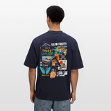 Nüwa, Wandern, 1st | Breezy, Oversized Unisex T-Shirt - Navy