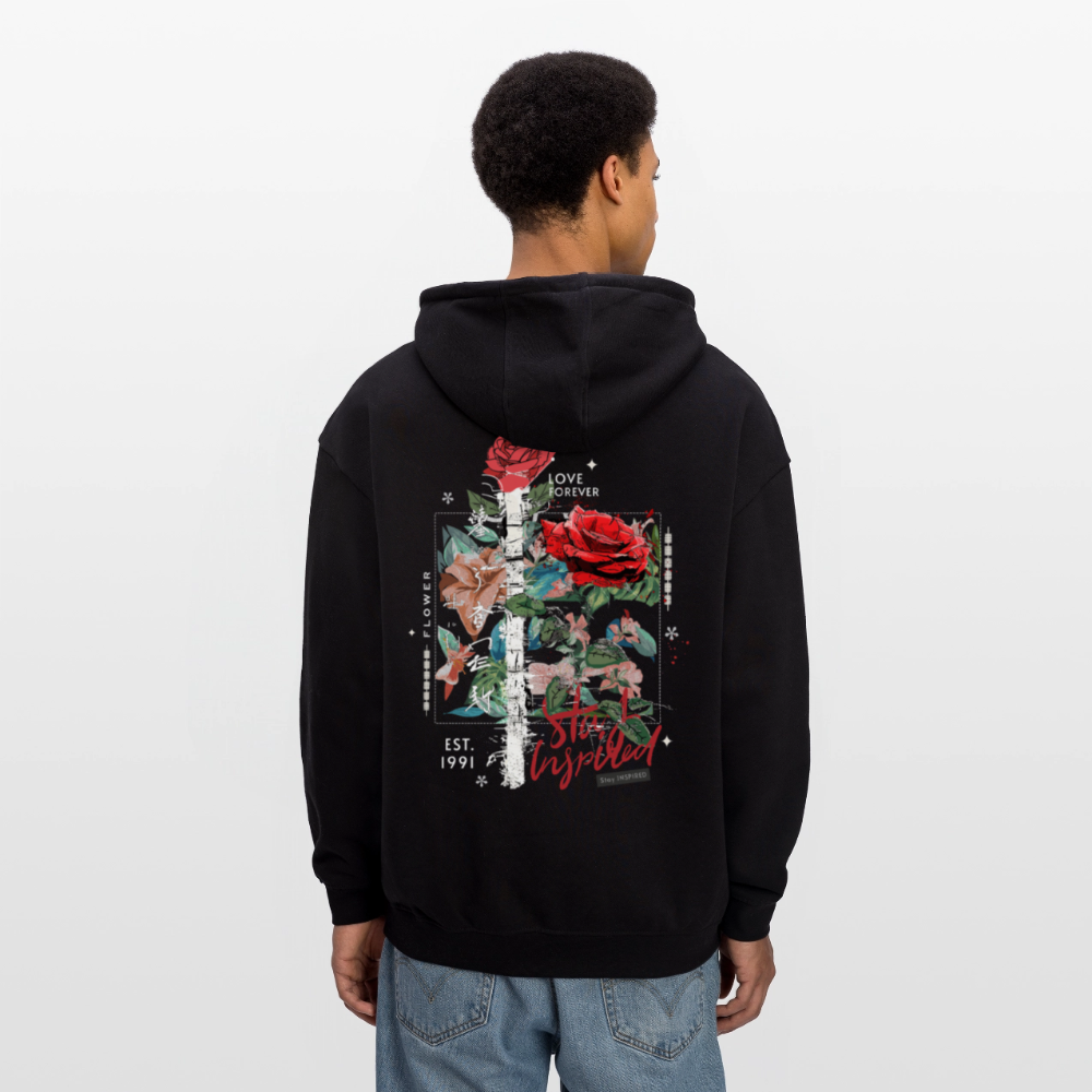 Loreley, Rose, 1st | Freshhood, Oversized Unisex Hoodie - Schwarz