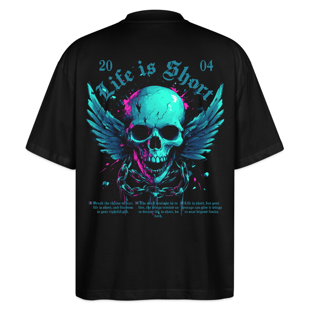 Bishamonten, Totenkopf, 1st | Blaster, Oversize Bio T-Shirt, Unisex - Schwarz