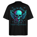 Bishamonten, Totenkopf, 1st | Blaster, Oversize Bio T-Shirt, Unisex - Schwarz