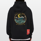 Izanami, Berge, 1st | Heavyweight Oversized Bio Hoodie, Unisex - SOLID BLACK