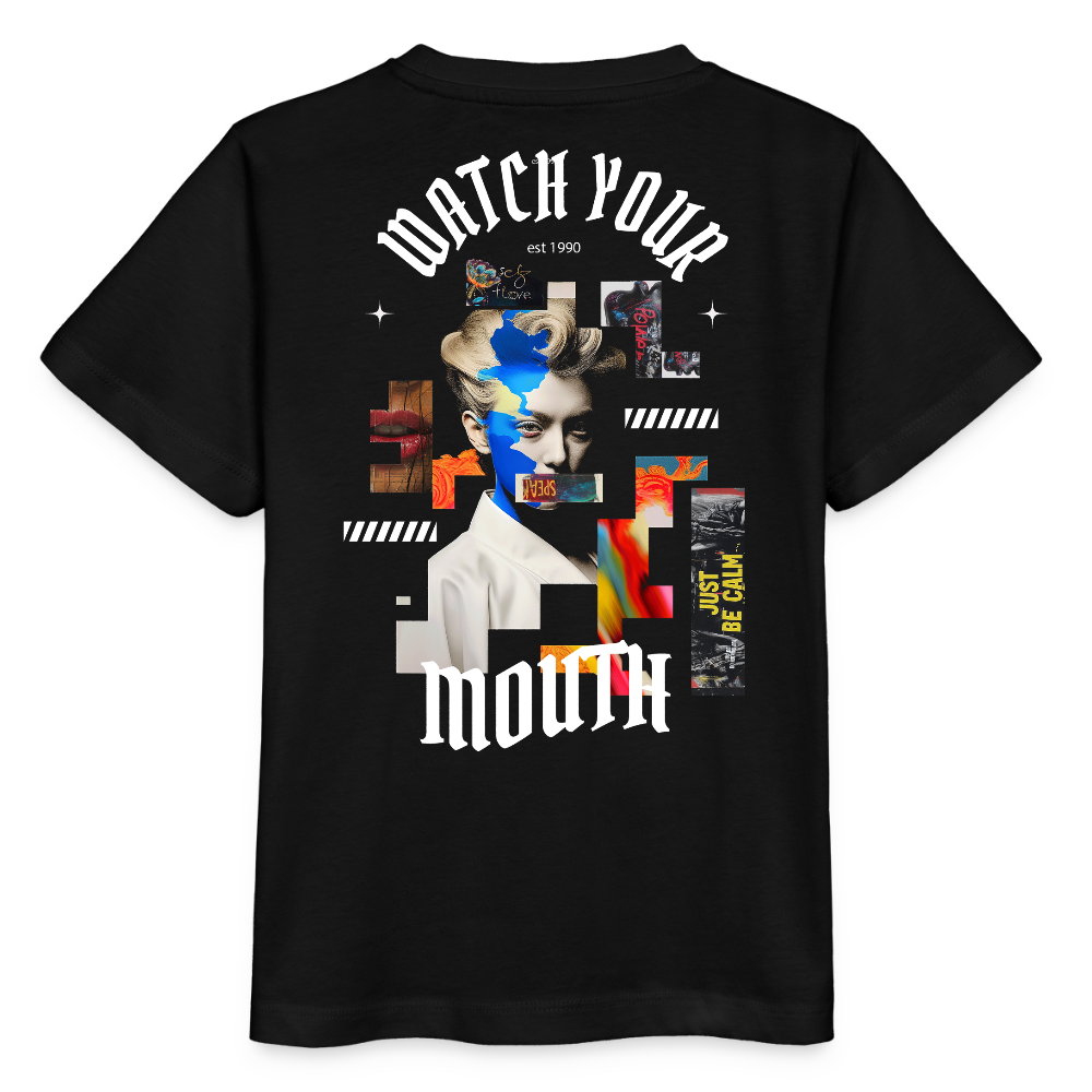 Dewrês, Frau, 1st | Kinder Bio T-Shirt - Schwarz