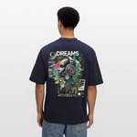 Harmonian, Fantasie, 1st | Breezy, Oversized Unisex T-Shirt - Navy