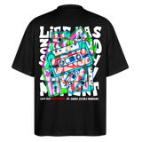 Raijin, Kassetten, 1st | Blaster, Oversize Bio T-Shirt, Unisex - Schwarz