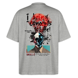 Titanis, Totenkopf, 1st | Blaster, Oversize Bio T-Shirt, Unisex - Grau meliert