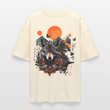 Vaermundis, Wolf, 1st | Blaster, Oversize Bio T-Shirt, Unisex - Weißgrau