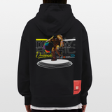 Şevrê, Astronaut, 1st | Heavyweight Oversized Bio Hoodie, Unisex - SOLID BLACK