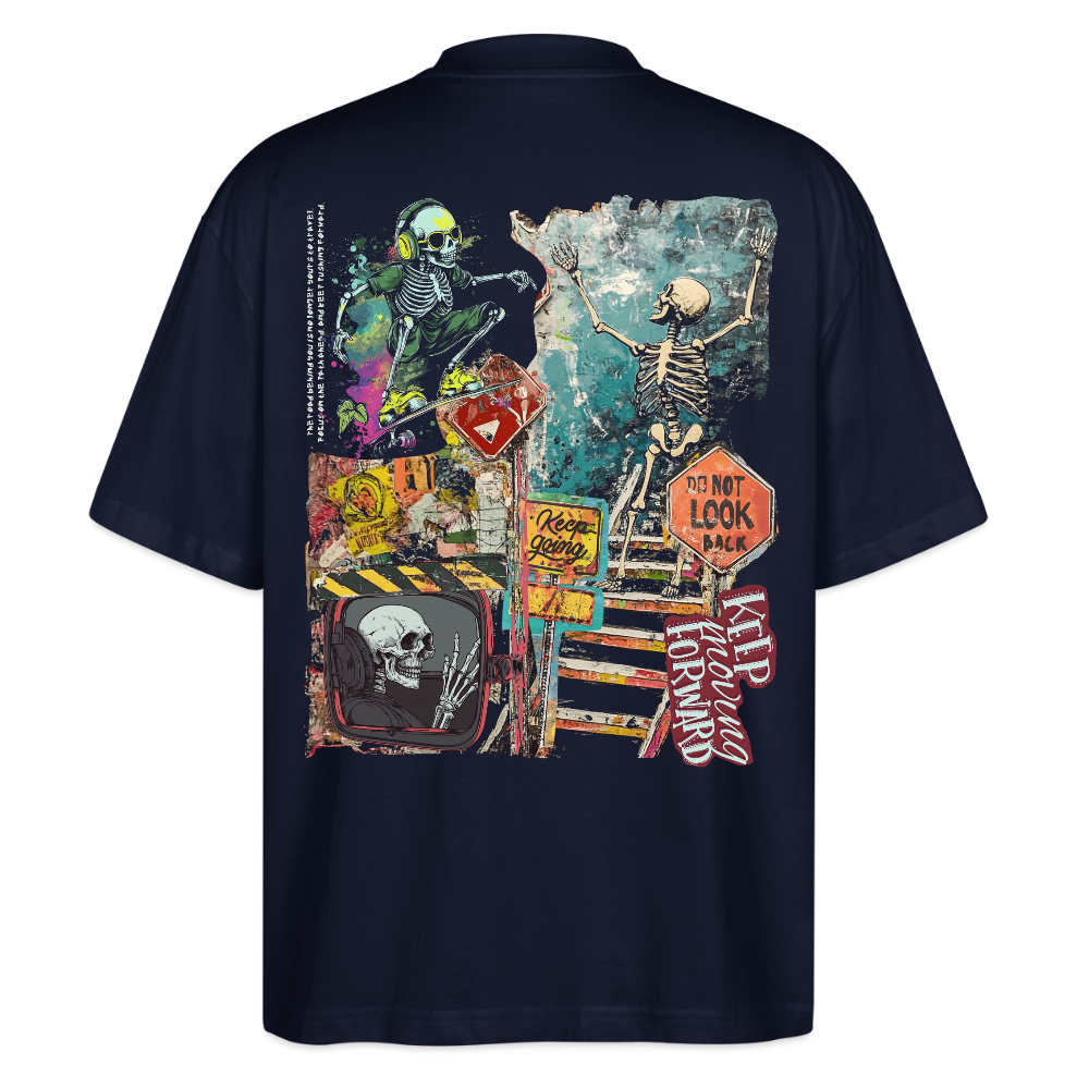 Tangaroa , Skelet, 1st | Blaster, Oversize Bio T-Shirt, Unisex - Navy