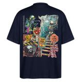 Tangaroa , Skelet, 1st | Blaster, Oversize Bio T-Shirt, Unisex - Navy