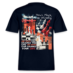 Heraa, Schach, 1st | Essential, Relaxed Fit Unisex Bio T-Shirt - Navy
