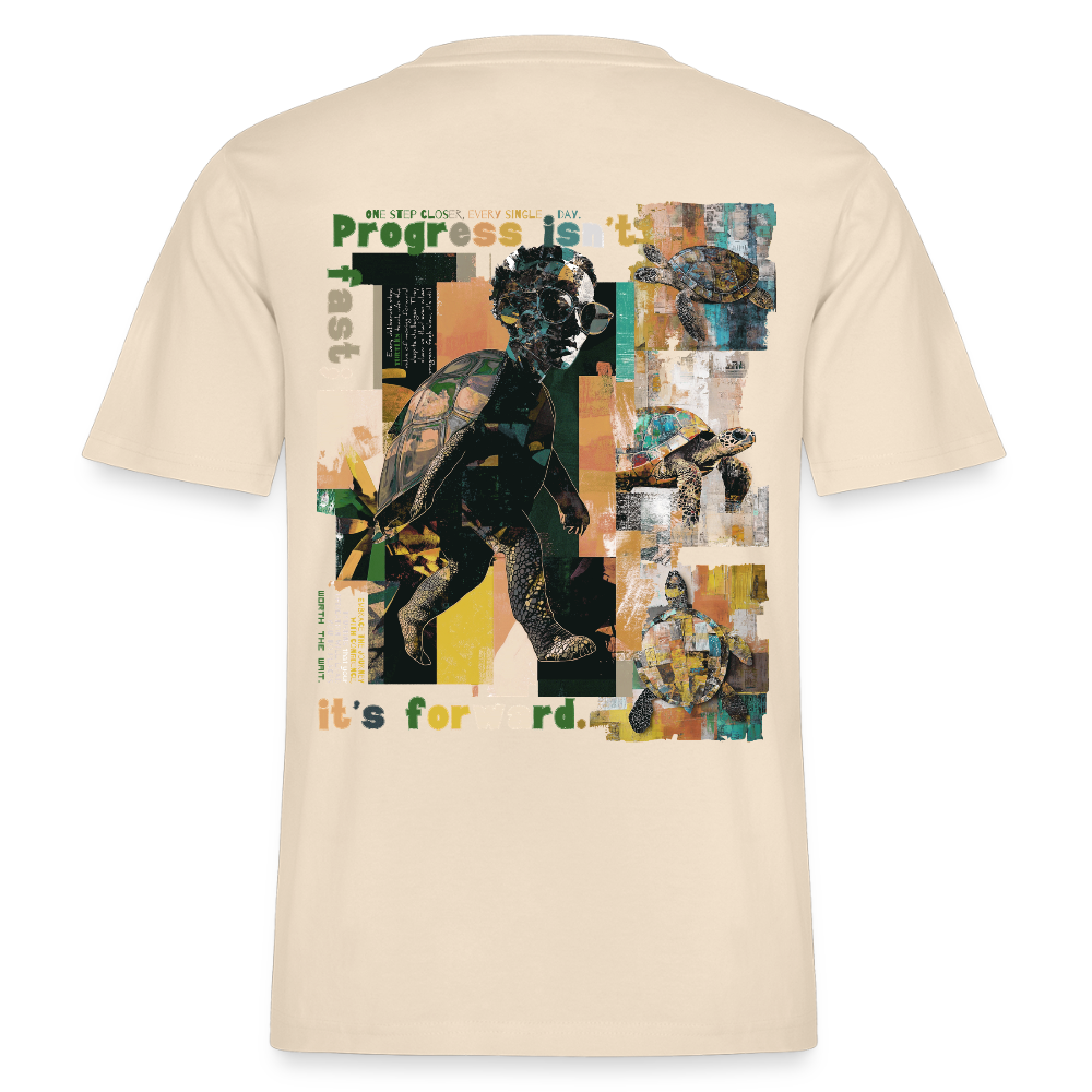 Xantherion, Schildkröte, 1st | Essential, Relaxed Fit Unisex Bio T-Shirt - Weißgrau