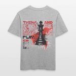 Orionis, Schach, 1st | Essential, Relaxed Fit Unisex Bio T-Shirt - Grau meliert