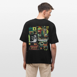 Ganesha, Geschäfte, 1st | Blaster, Oversize Bio T-Shirt, Unisex - Schwarz