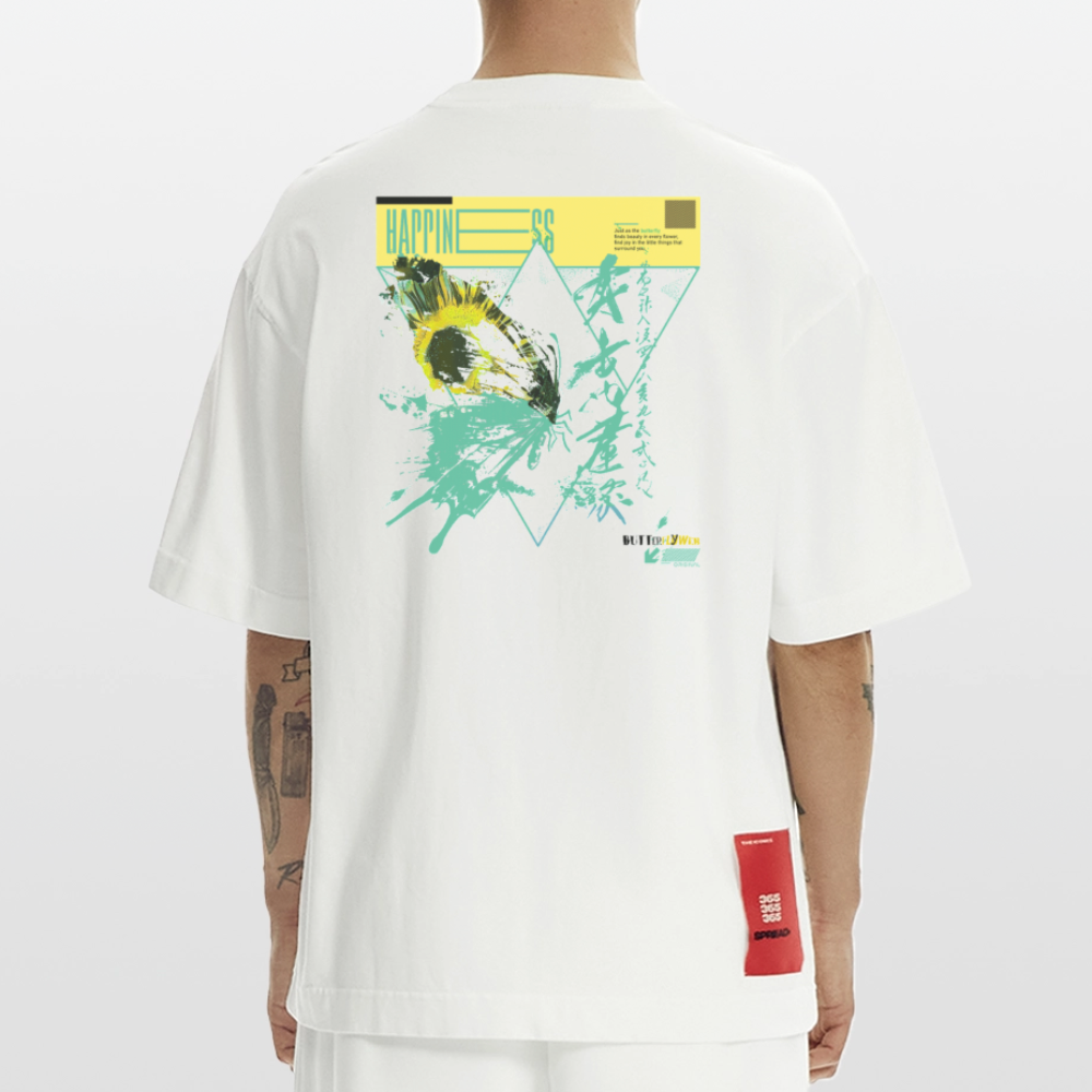 Solvatrix, Schmetterling, 1st | Heve, Heavyweight Oversized Bio T-Shirt, Unisex - OFF WHITE