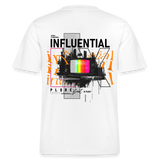 Flamethar, Fernseher, 1st | Essential, Relaxed Fit Unisex Bio T-Shirt - Weiß