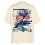 Oblivar, Baum, 1st | Blaster, Oversize Bio T-Shirt, Unisex - Weißgrau
