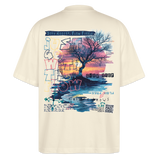 Oblivar, Baum, 1st | Blaster, Oversize Bio T-Shirt, Unisex - Weißgrau