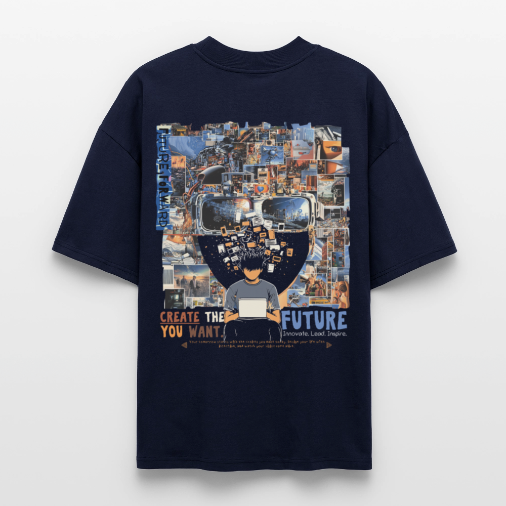 Sakhr, Informatik, 1st | Blaster, Oversize Bio T-Shirt, Unisex - Navy