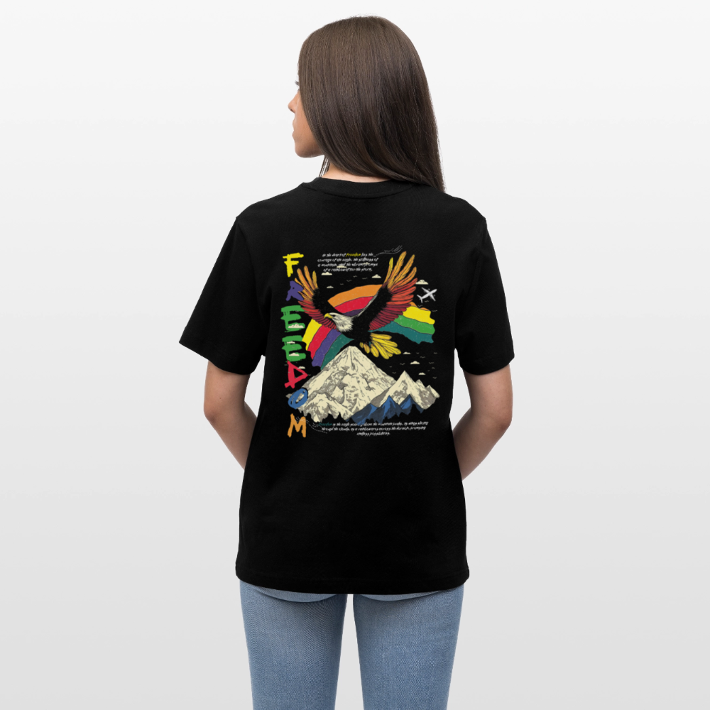 Susanoo, Adler, 1st | Essential, Relaxed Fit Unisex Bio T-Shirt - Schwarz