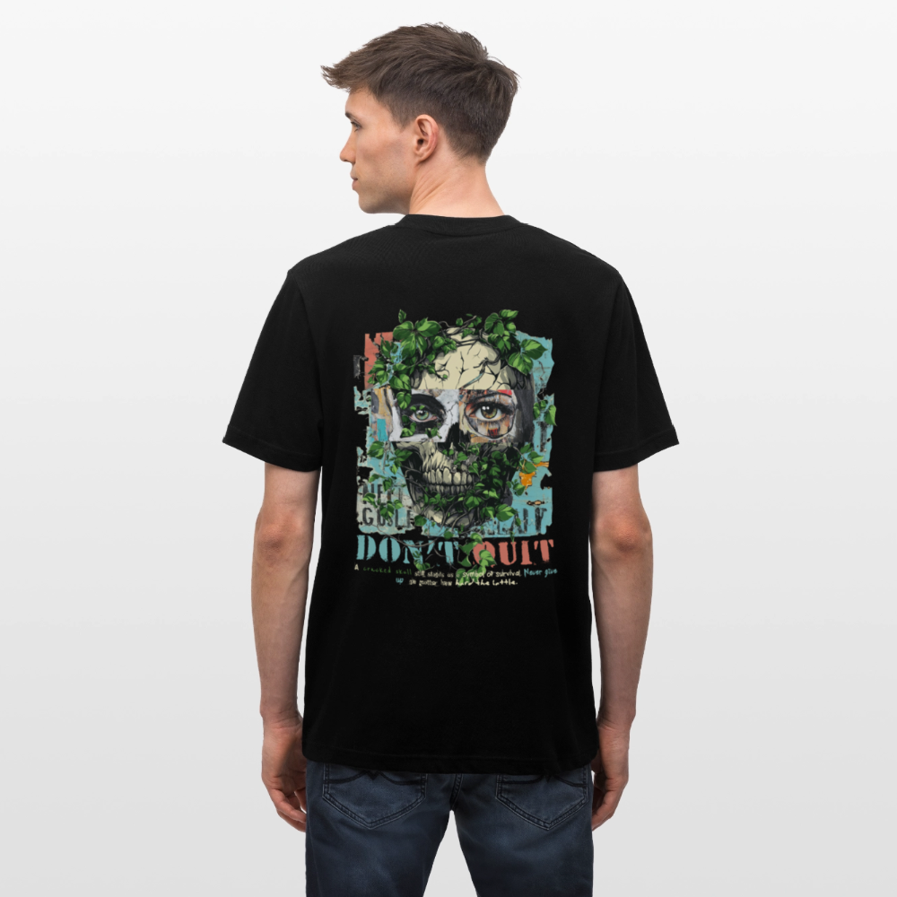 Persephi, Totenkopf, 1st | Essential, Relaxed Fit Unisex Bio T-Shirt - Schwarz